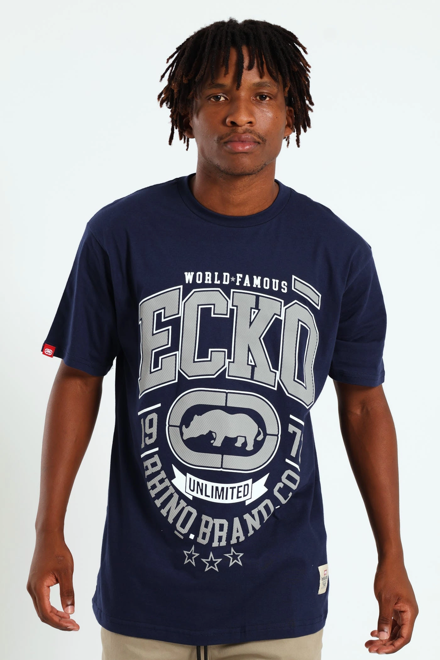 Rhino Brand Tee - Navy Garment Dyed