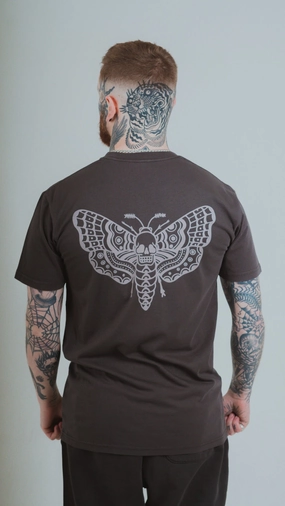 Layered Neckline Cozy Wear DM Faded Tee