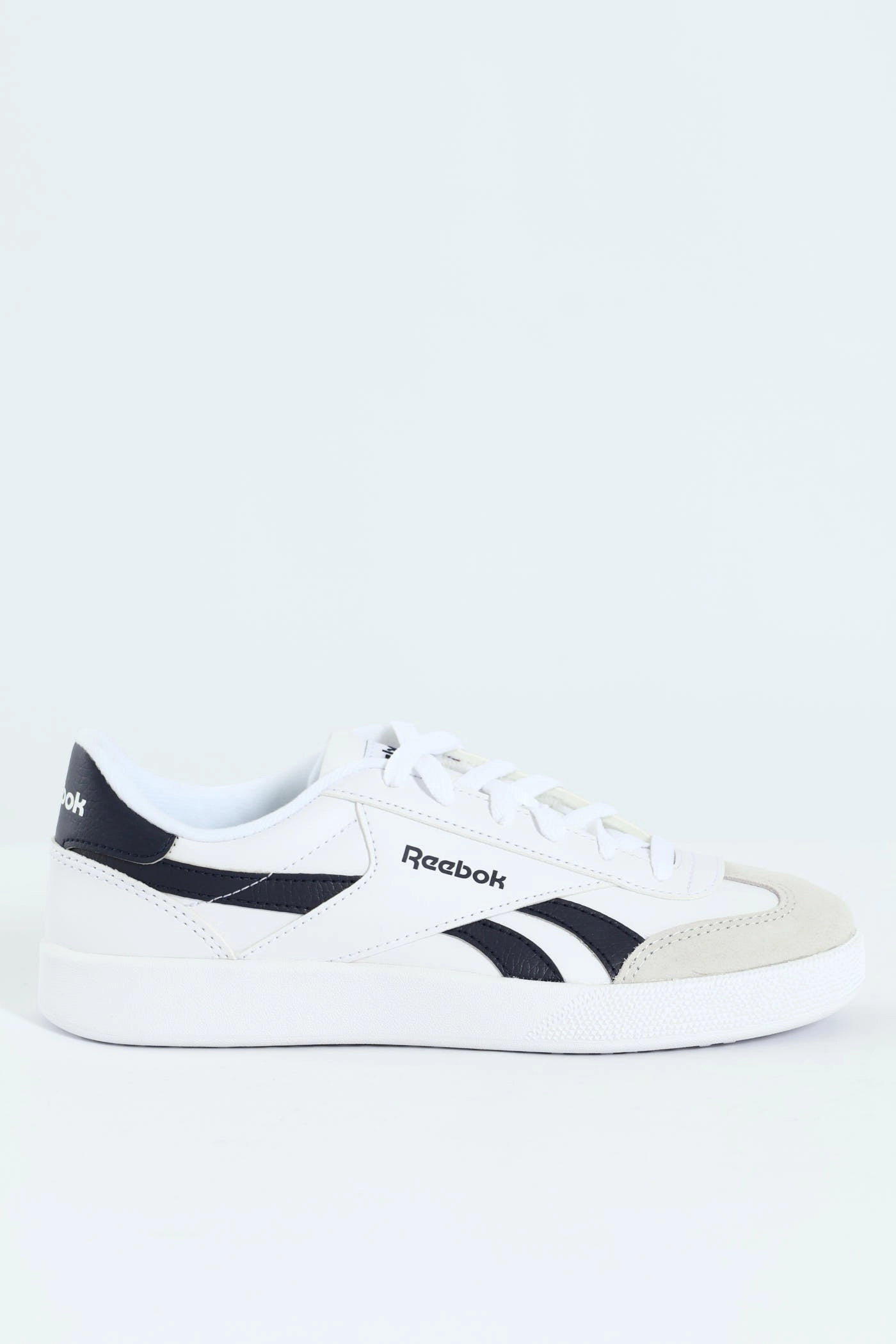 Smash Edge Sneaker - White/Navy Smooth Movement Seamless Upper