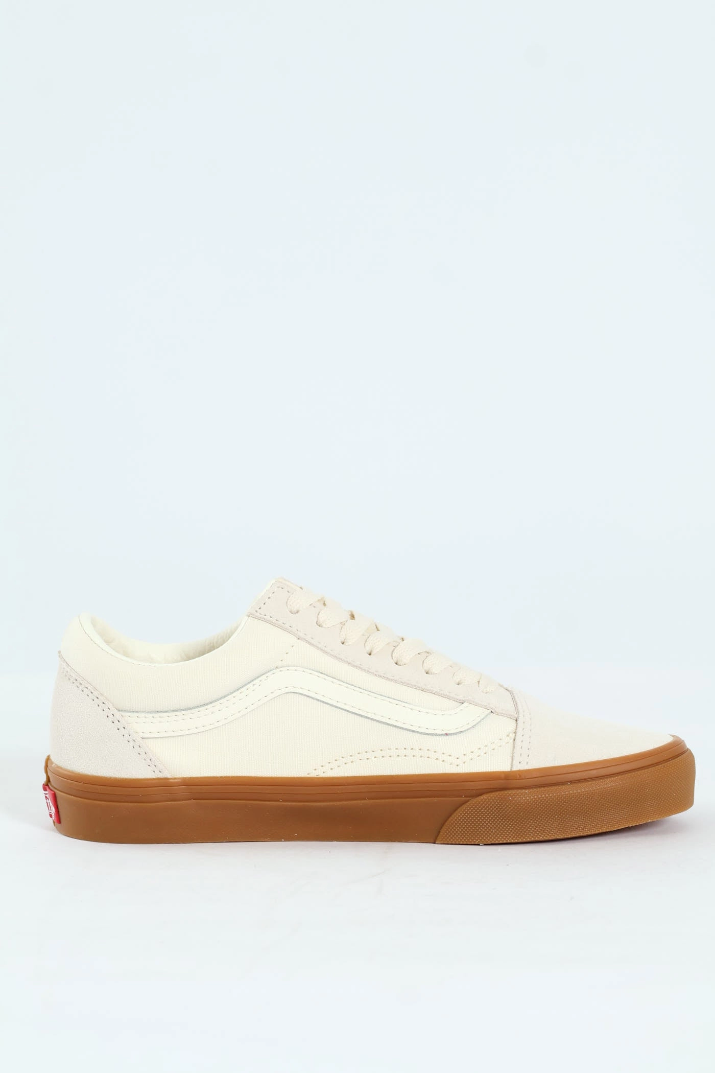 Old Skool Vulcanised Lace Up Sneaker With Gum Sole - Off White Memory Foam Lining