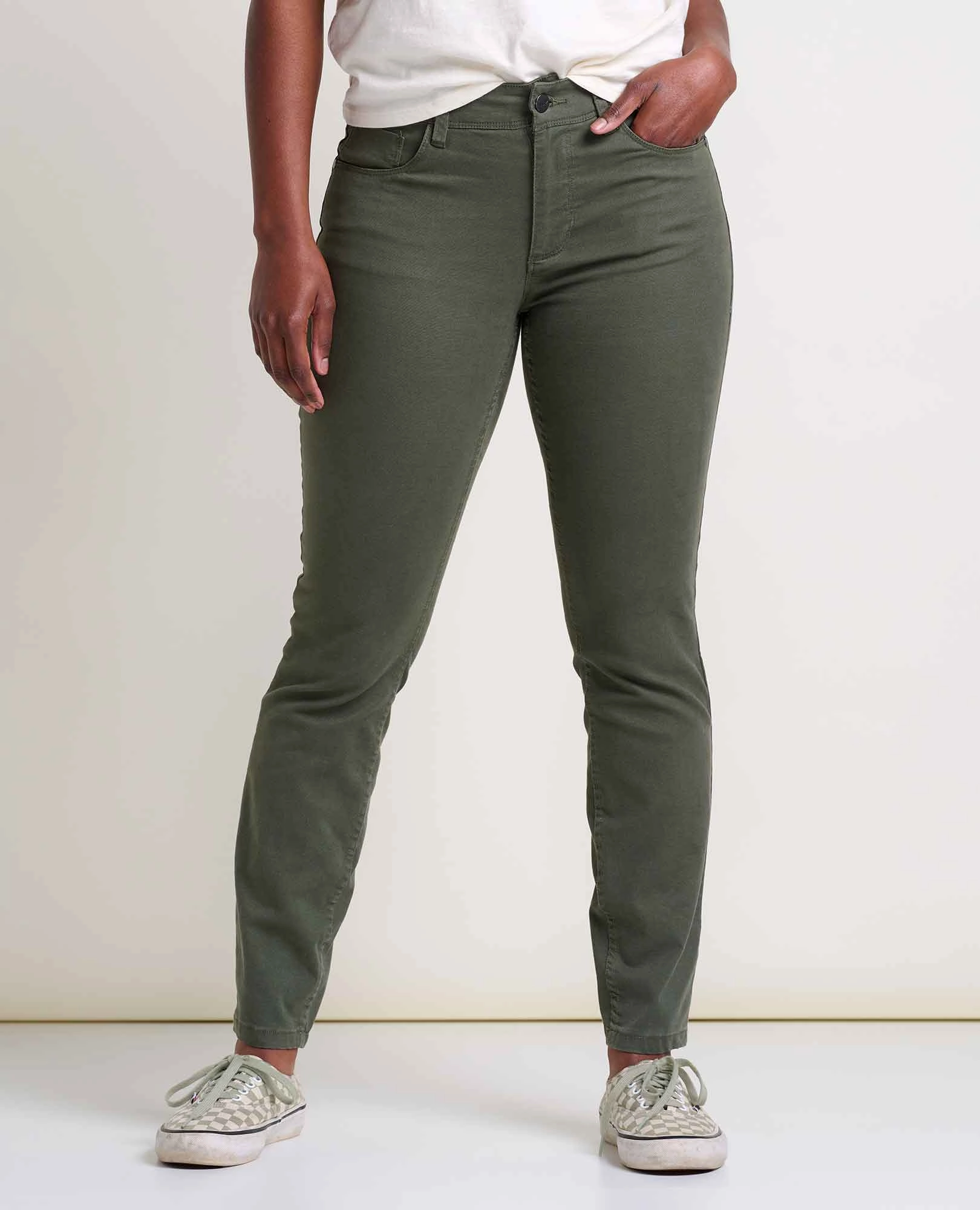 Earthworks 5 Pocket Skinny Pant Timeless Wear Comfort waistband