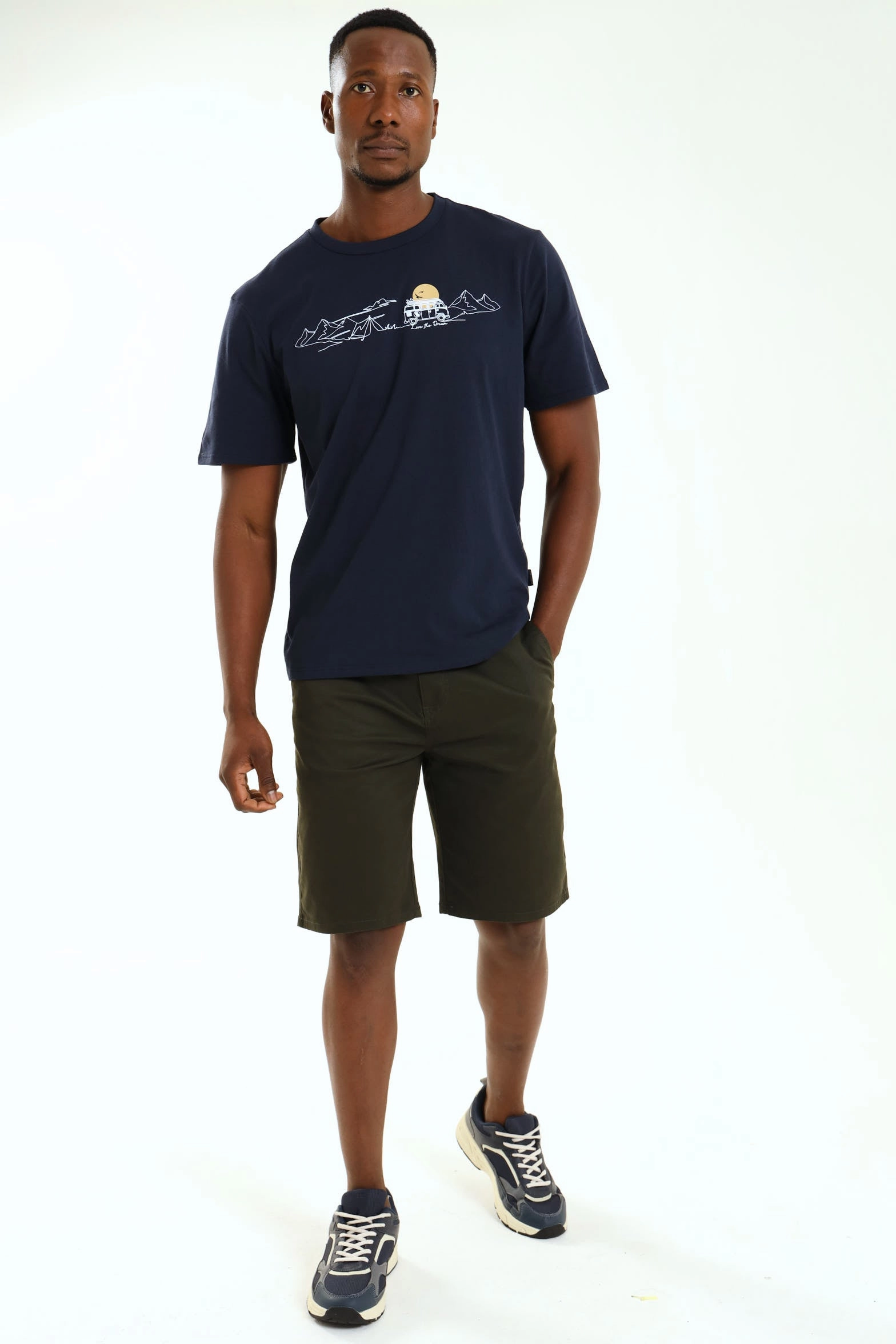 Easy Adjust Plain Chino Short - Fatigue Gloves