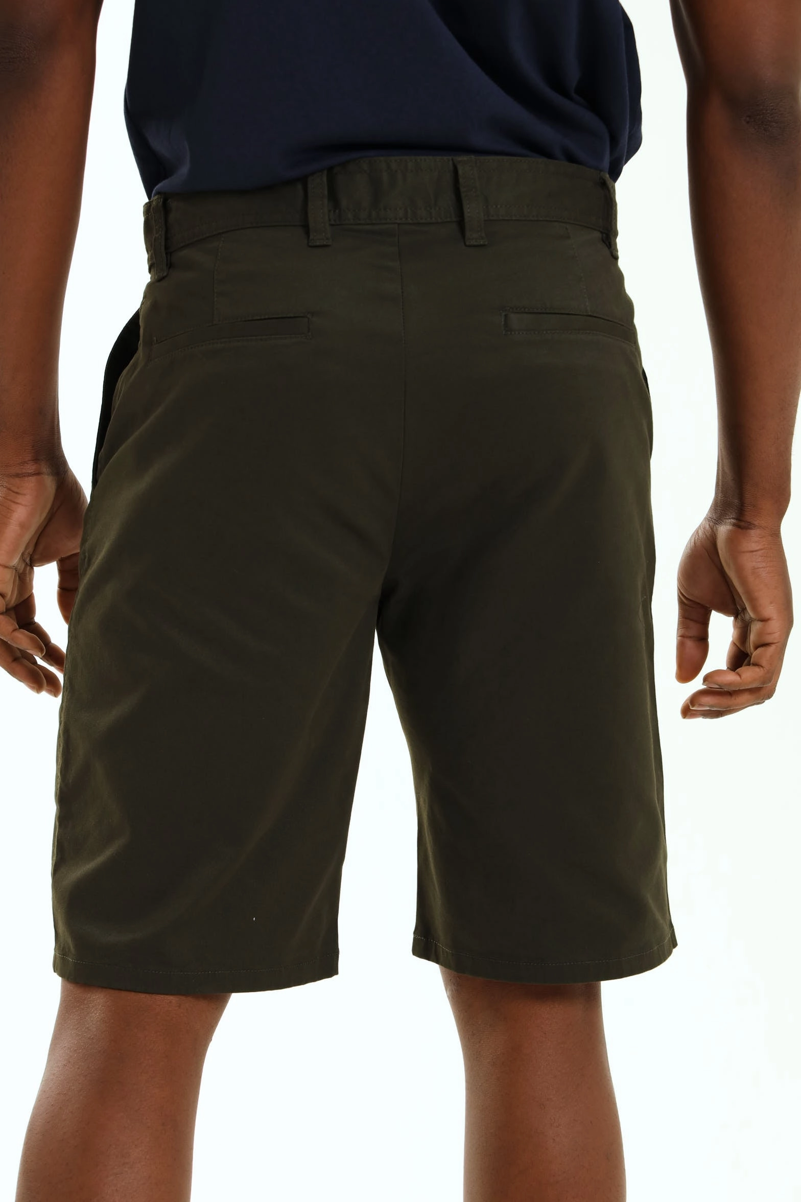 Easy Adjust Plain Chino Short - Fatigue Basic Stretch athletic style