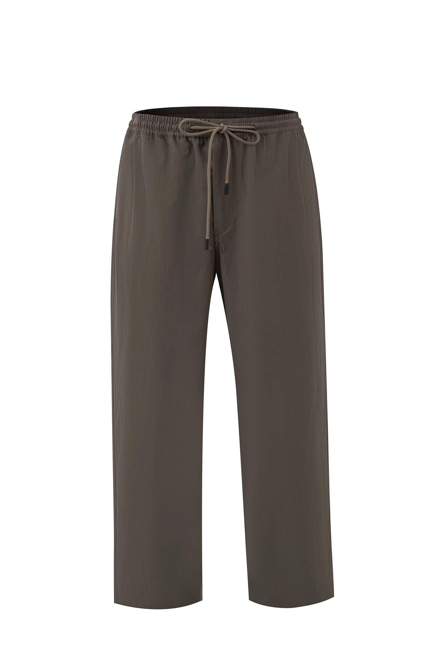 Structured fabric Relaxed Fit Drawstring Trousers - Dark Grey