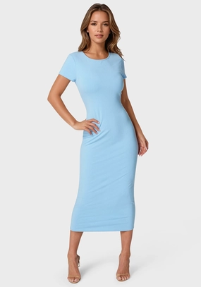 Eco-Lining Rib Maxi T-Shirt Dress