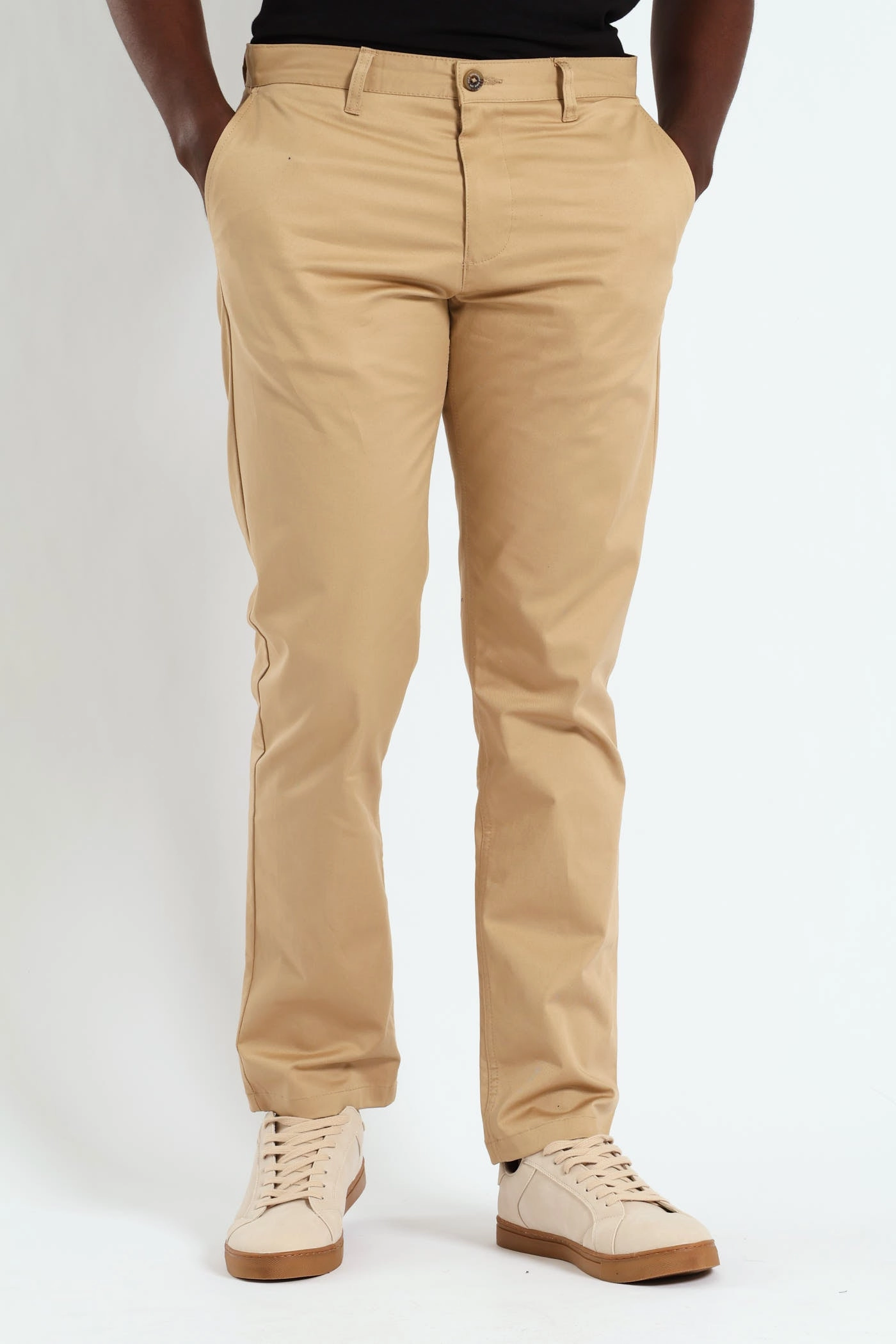 Milan Straight Leg Chino - Khaki Soft and Light