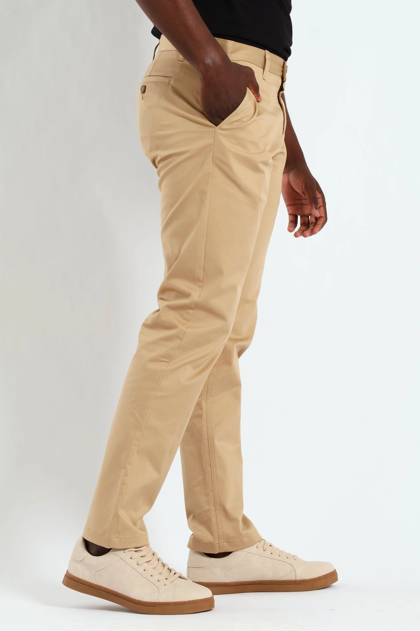 Milan Straight Leg Chino - Khaki Modern Layer Non Iron Technology