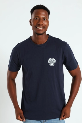 Dakota Speedway Front & Back Tee - Navy Chic Comfort Style