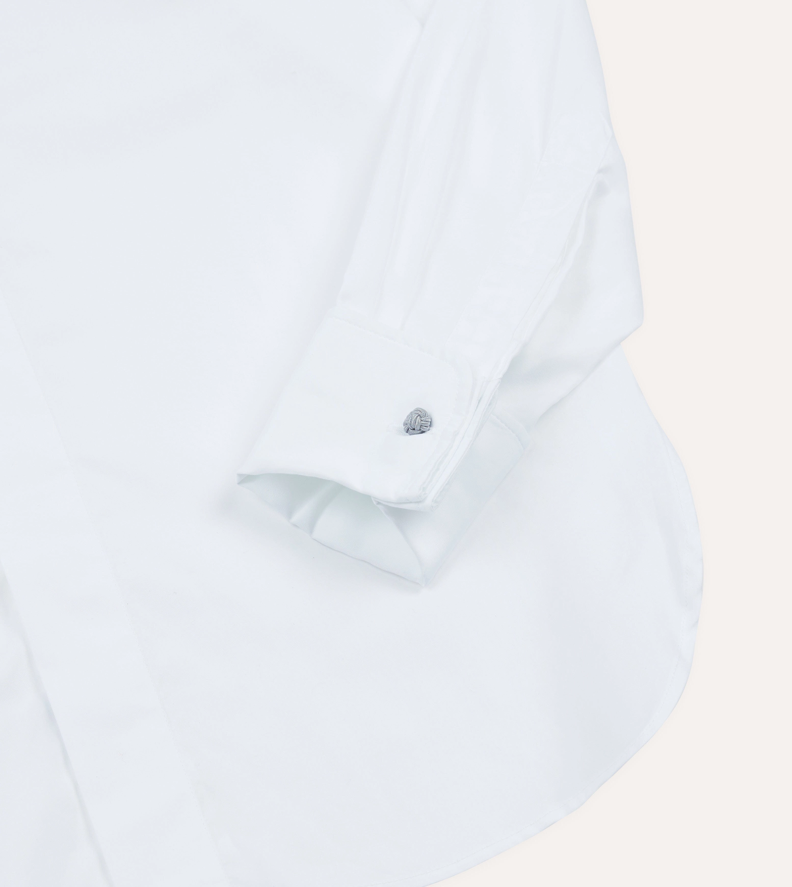 All-Weather Ready Brushed Inner Lining White Cotton Long Point Collar Dinner Shirt