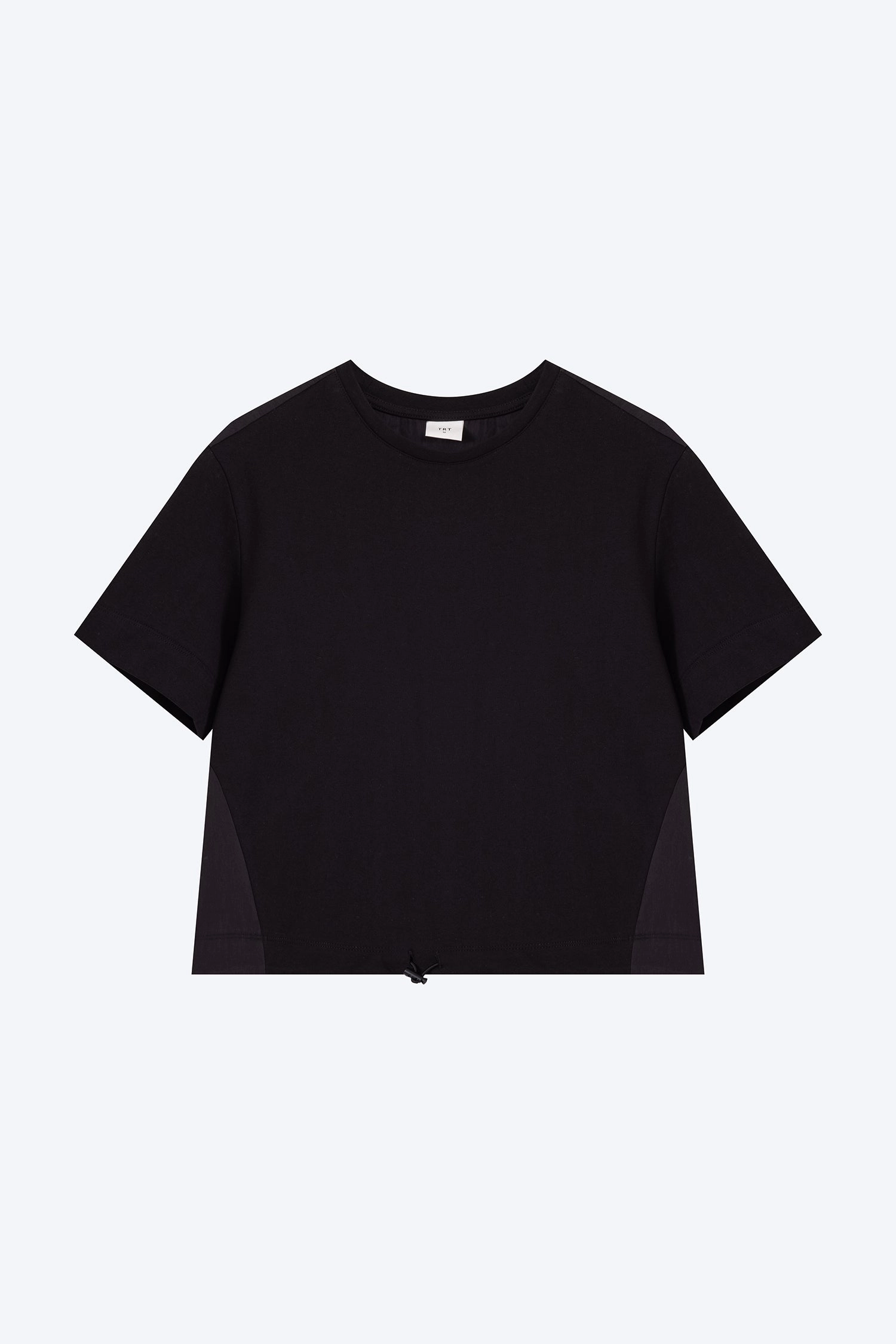 Short Sleeve Drawcord Tee - Black Chic Comfort