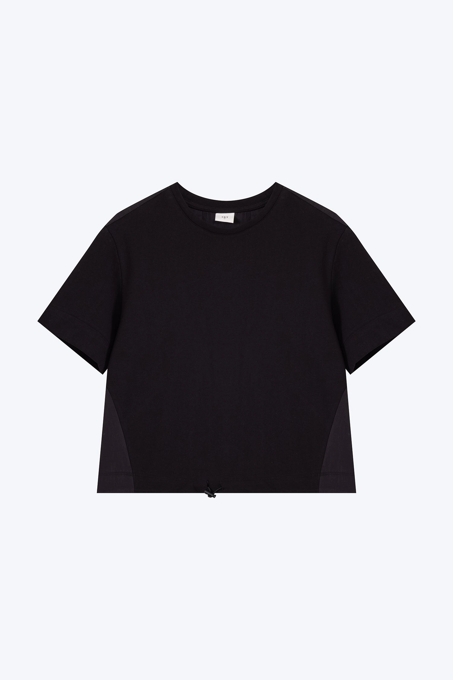 Camping practicality Short Sleeve Drawcord Tee - Black