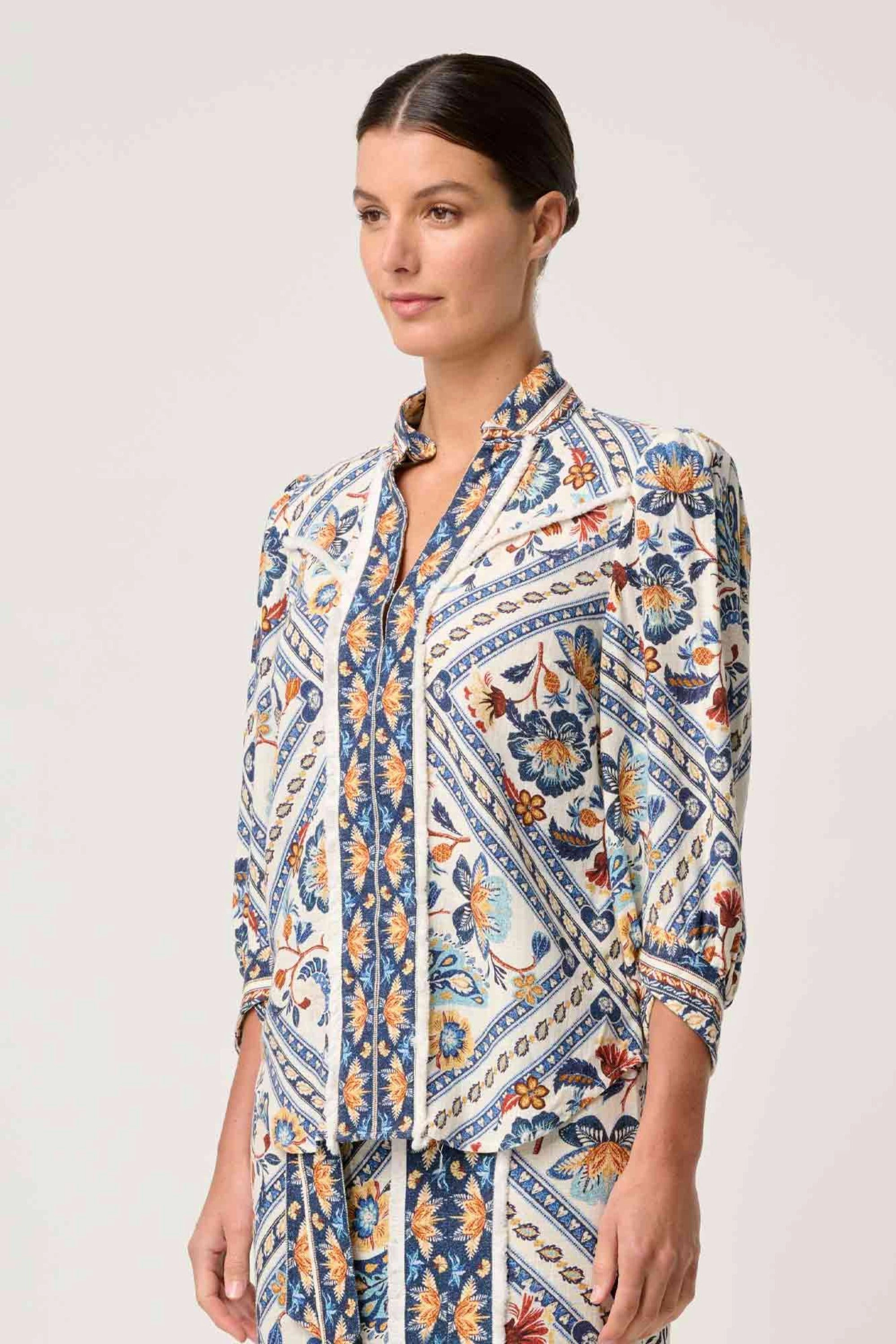 Striped style Breathable Lining ALEXIS LINEN SHIRT - OW22006