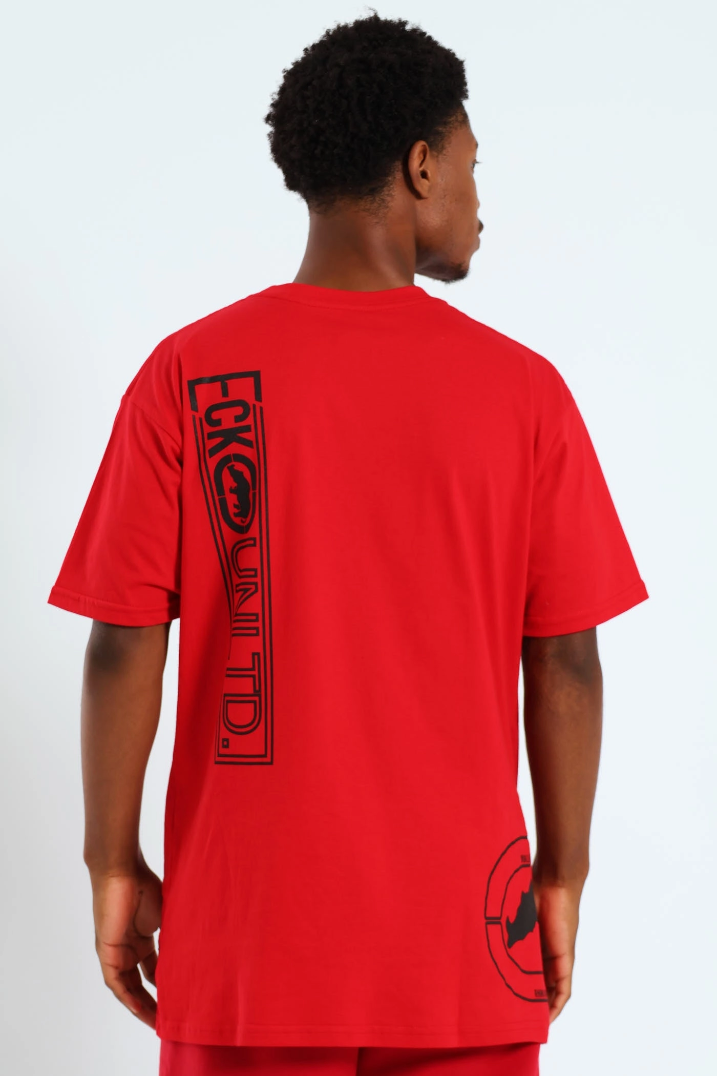 Fit For Movement Side Vent Design Multi Badge Tee - Red