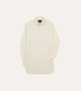 High Street Fashion Black Tie Optional Ecru Pinpoint Oxford Cotton Cloth Button-Down Shirt