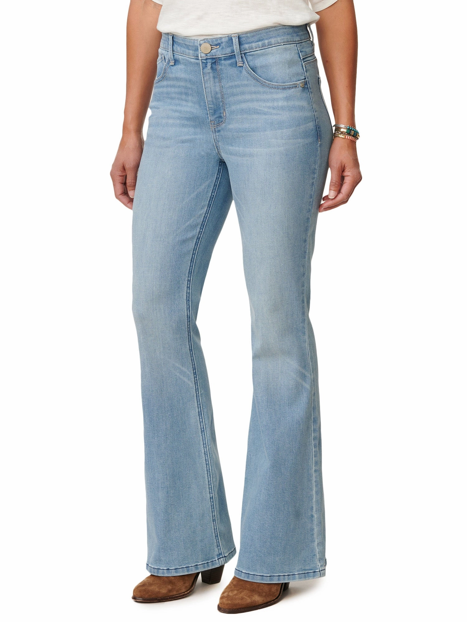 "Ab"solution High Rise Out There Flare Petite Jeans Contemporary Vibe