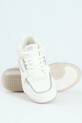 Comfort Layers Panelled Detail Sneaker - White