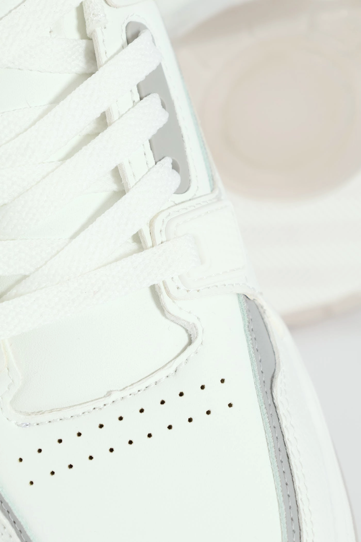 Panelled Detail Sneaker - White Comfortable Inner Lining Classy silhouette