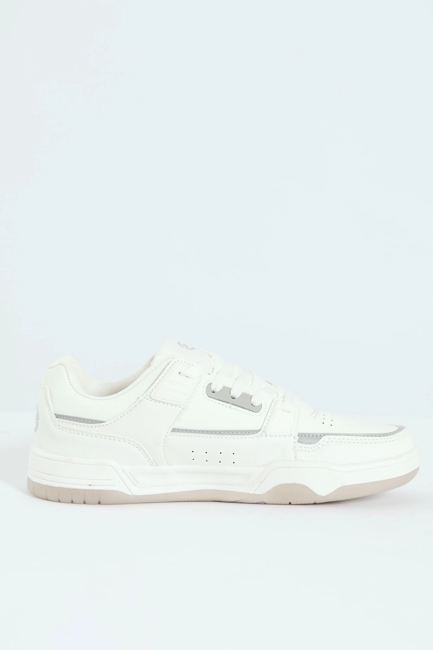 Impact-absorbing design Panelled Detail Sneaker - White