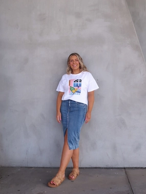 Clean Outfit Crochet Style Alora Denim Skirt