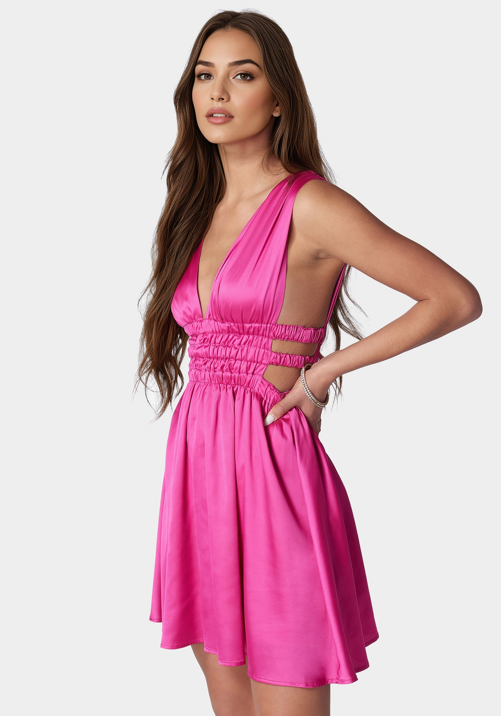 Elastic Waist Skater Dress Fashionable Look Fashionable Layers