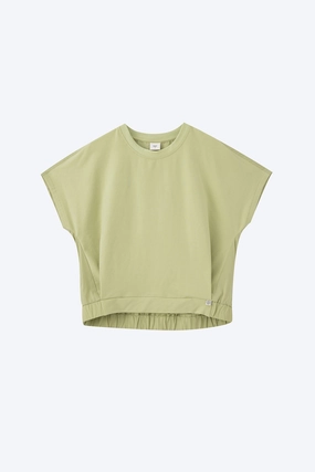 Elasticised Hem Tee - Melon comfortable top Soft and Light