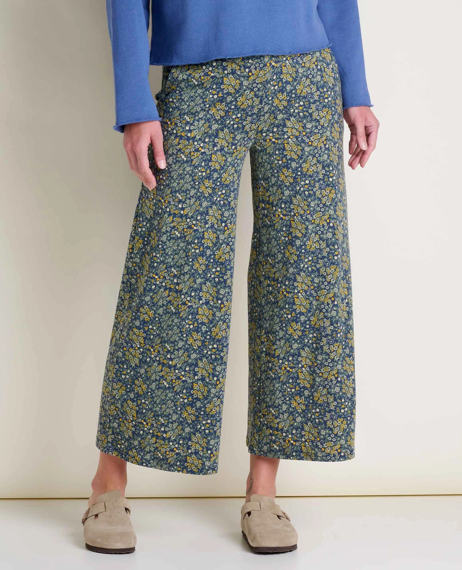Twill Weave Texture Breathable fabric Chaka Wide Leg Pant