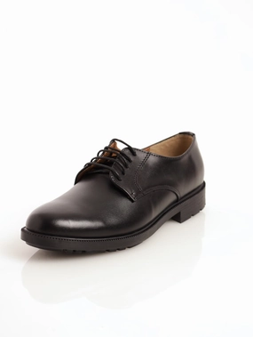 Men's Chunky Sole Penny Moccasin Shoe - Black Japan Line Hand Finish