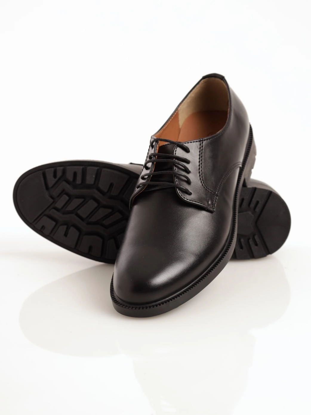 Men's Chunky Sole Penny Moccasin Shoe - Black Bright tone All weather