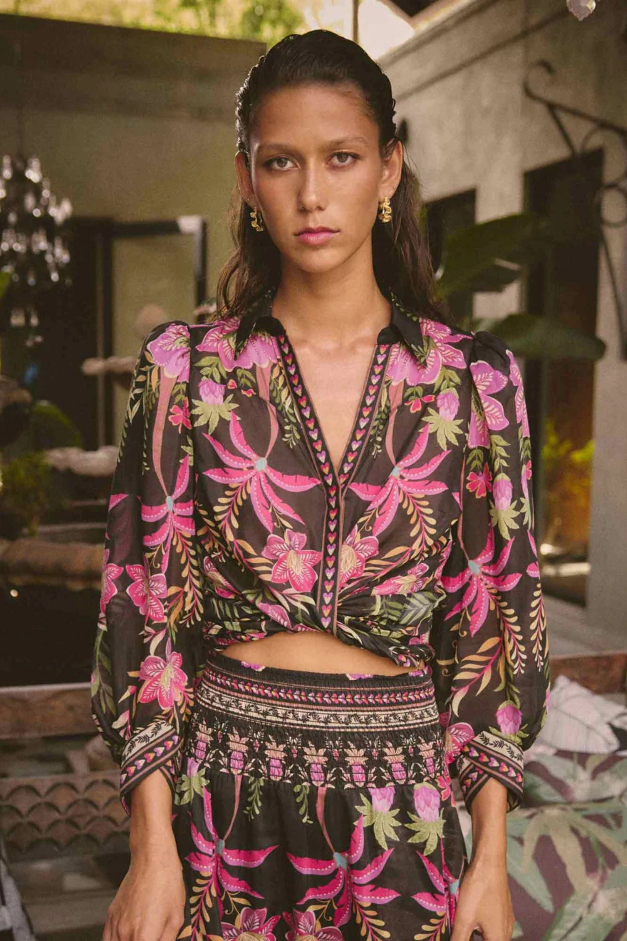 Resort Wear ELYSIAN SILK CONTRAST SHIRT - OW22010