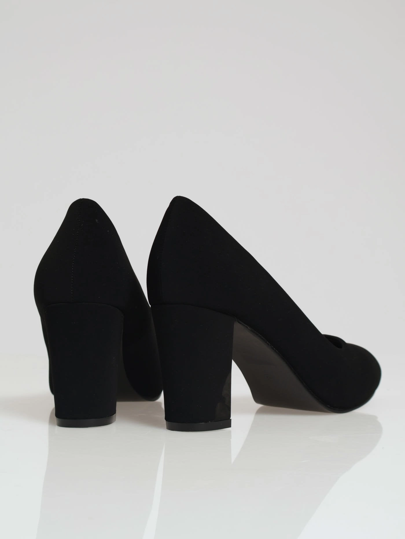 Almond Toe Block Heel - Black Red High Heels for Weddings Statement Heels