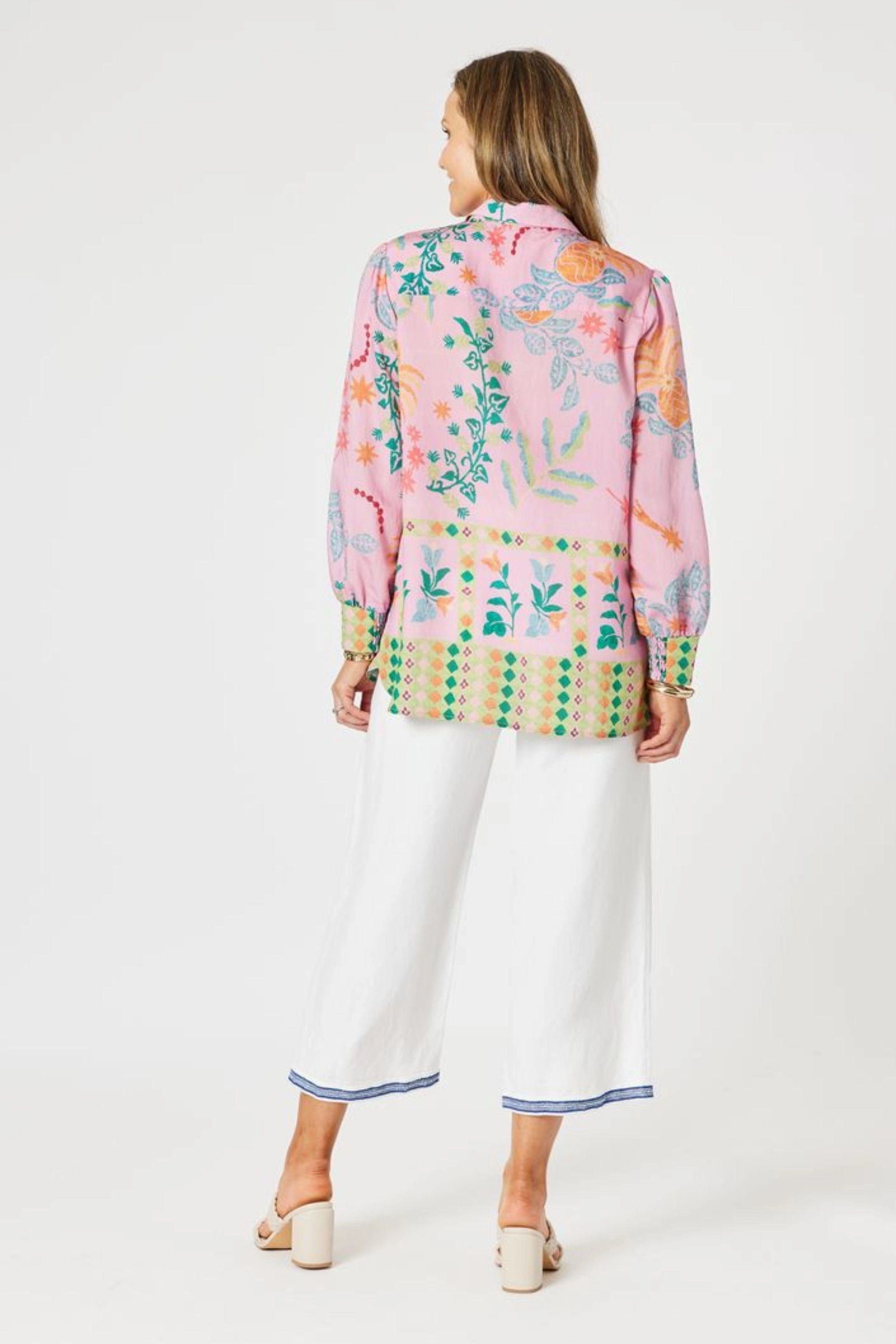 MARDI GRAS PRINT SHIRT - 47982HV Midweight Textile Matte Finish