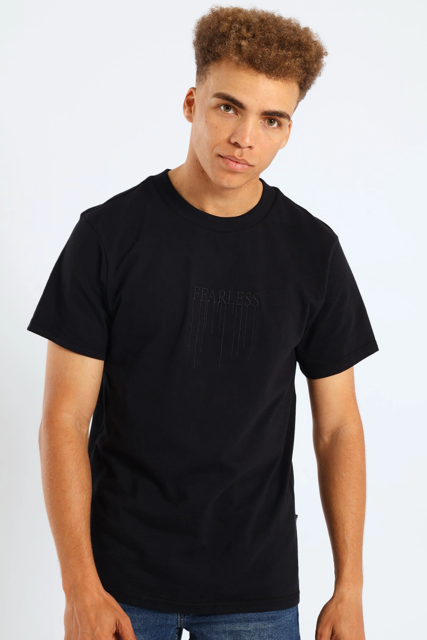 Embroidery Tee - Black MinimalistDesign