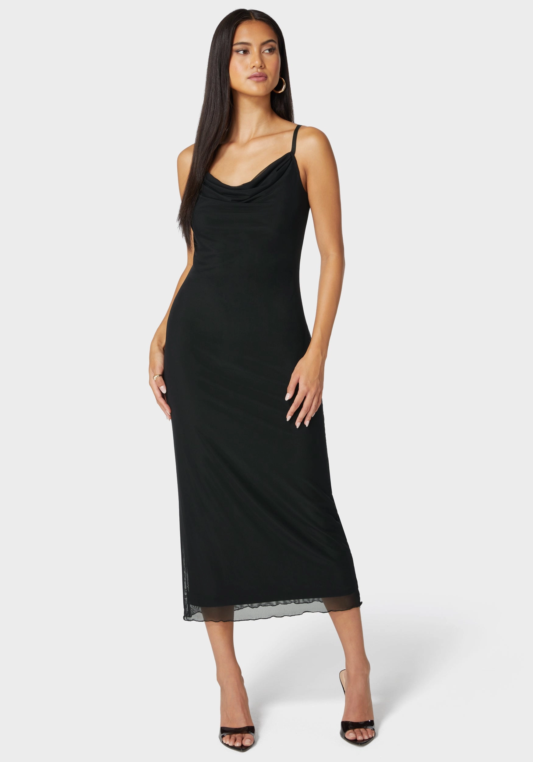 Emma Mesh Maxi Slip Dress Evening Glow Soft Layering