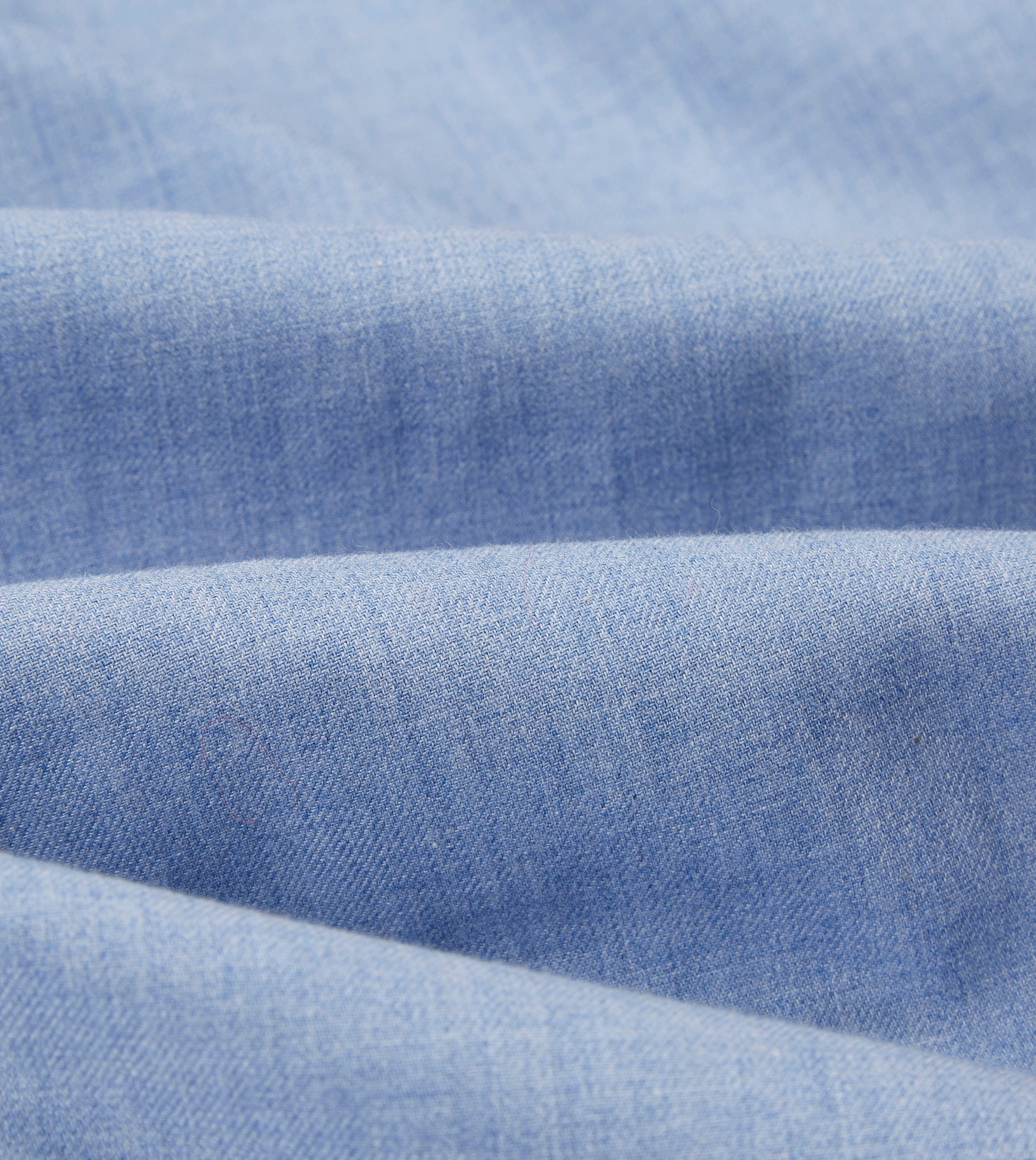 Eco-friendly Light Blue Brushed Cotton Button-Down Shirt