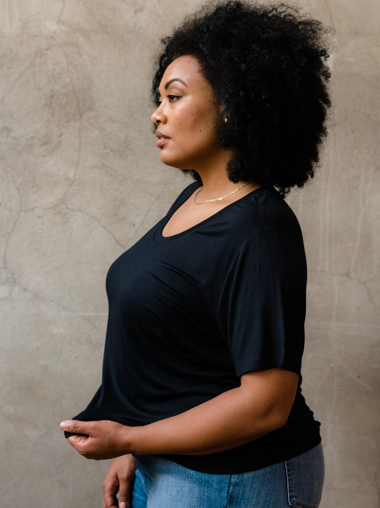 PunctureResistantReinforcement Mae Drapey Tee - Black