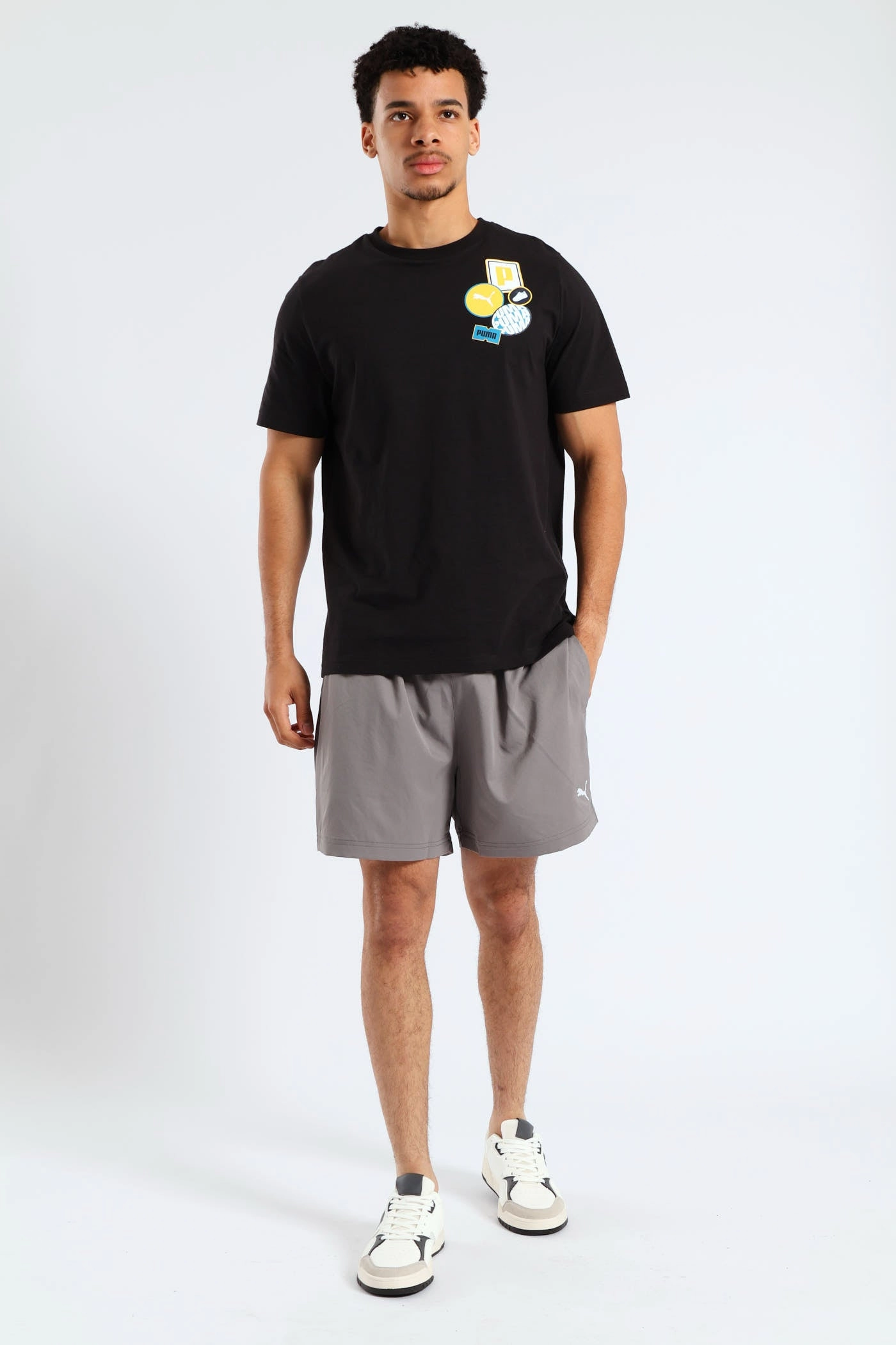 Essential 5" Woven Shorts - Grey Flexi wear Mid - rise