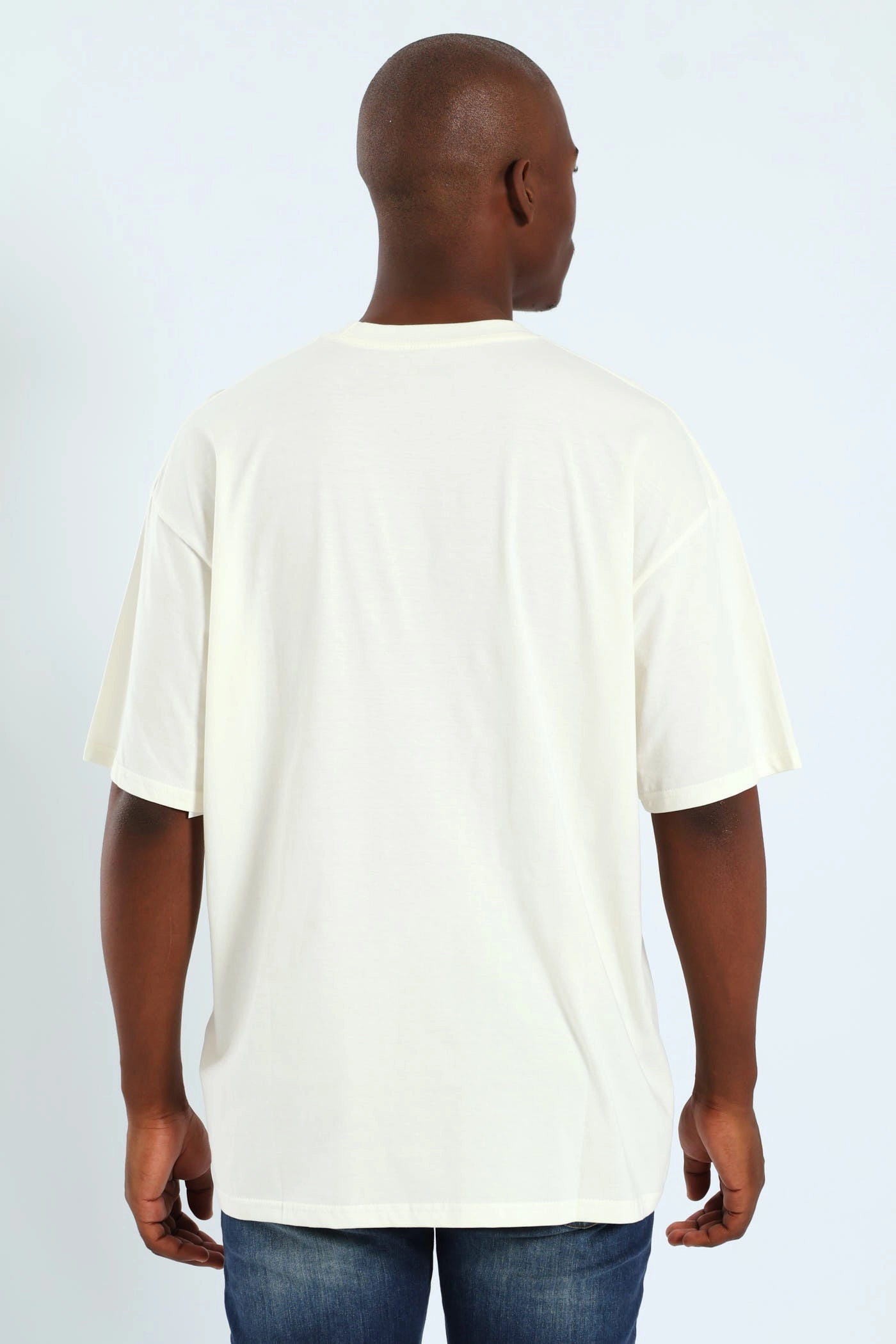 UV protection layer Drop Shoulder Design Essential Loose Tee - Off White