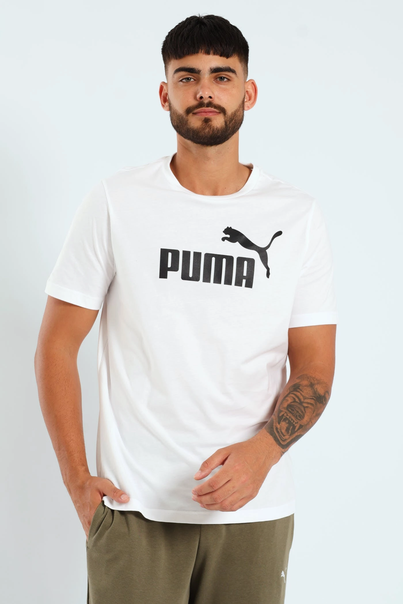 Essential No.1 Logo Tee - White Multi Directional Stretch