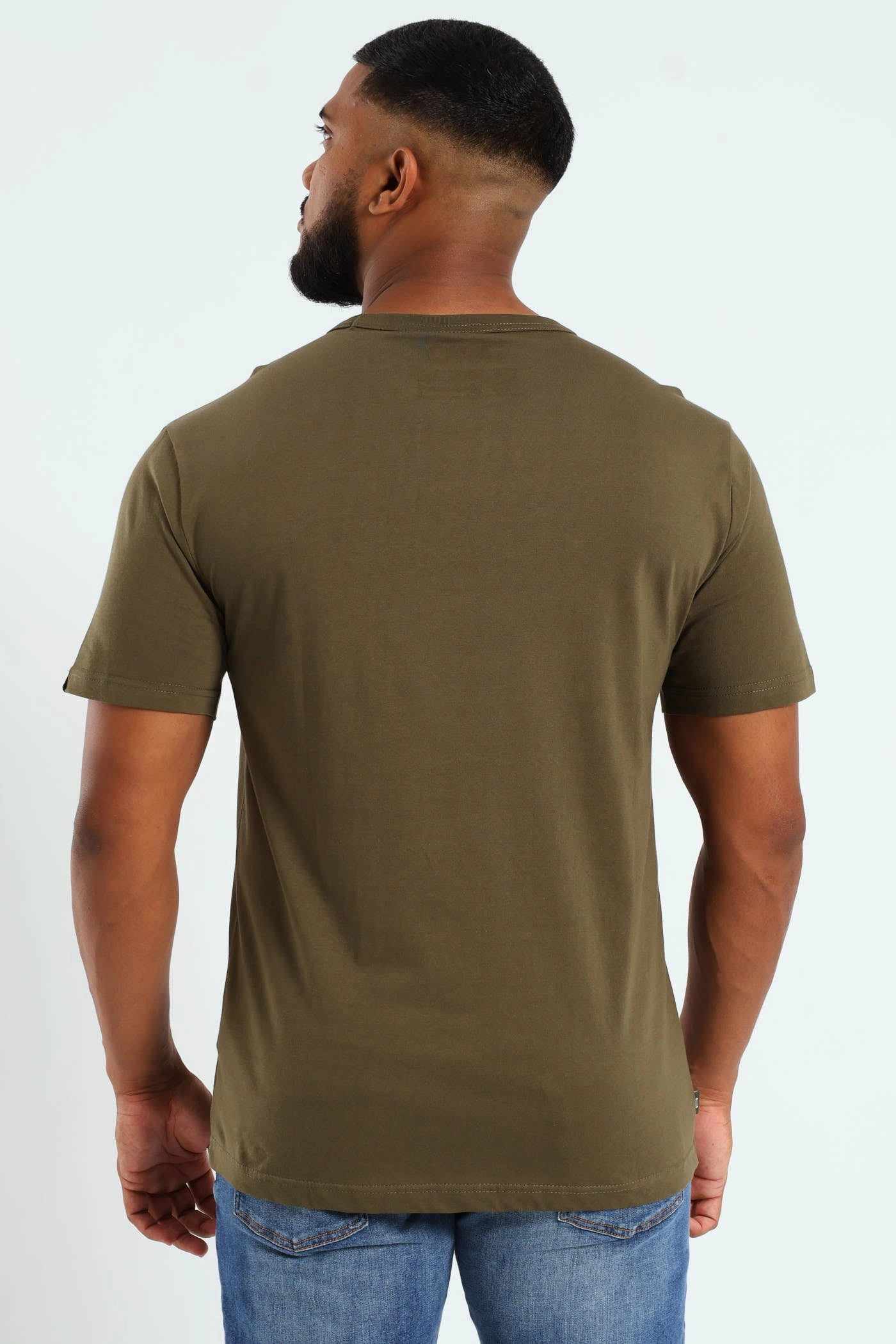 On-the-Go Fashion Essential Organic Logo Tee - Olive