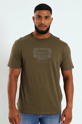 Luxury exclusivity Essential Organic Logo Tee - Olive