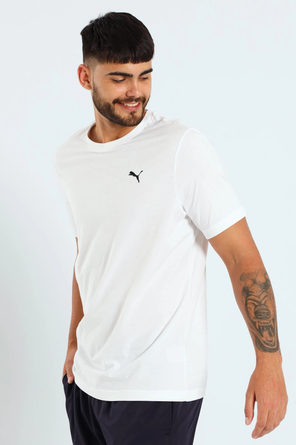 Essential Small Logo Tee - White Quick Dry Technology