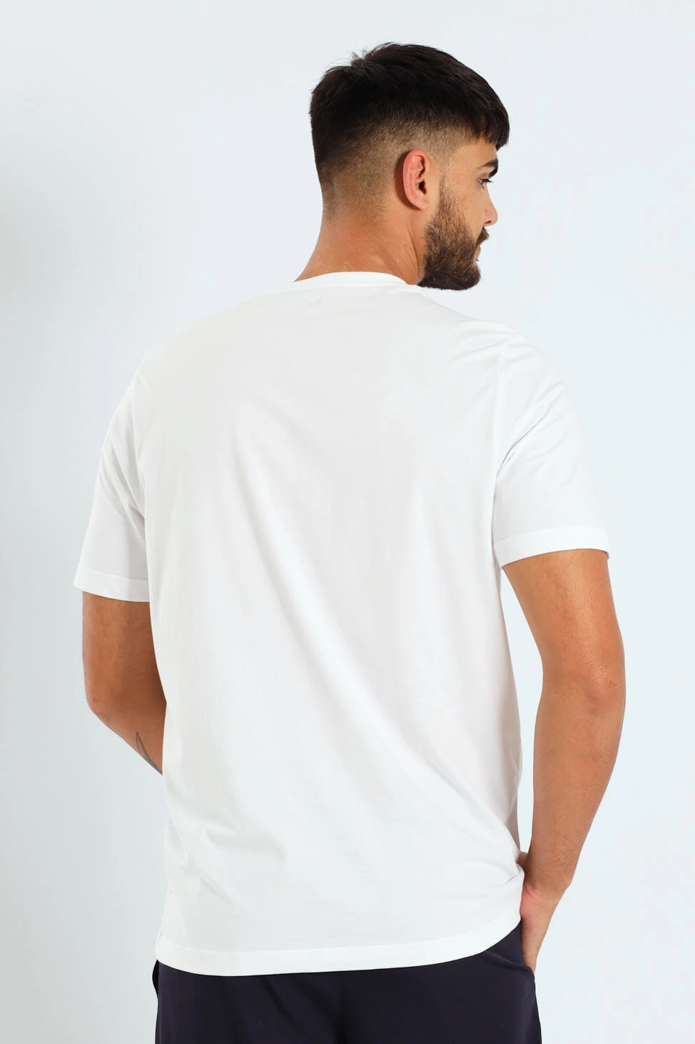 Unisex Essential Small Logo Tee - White