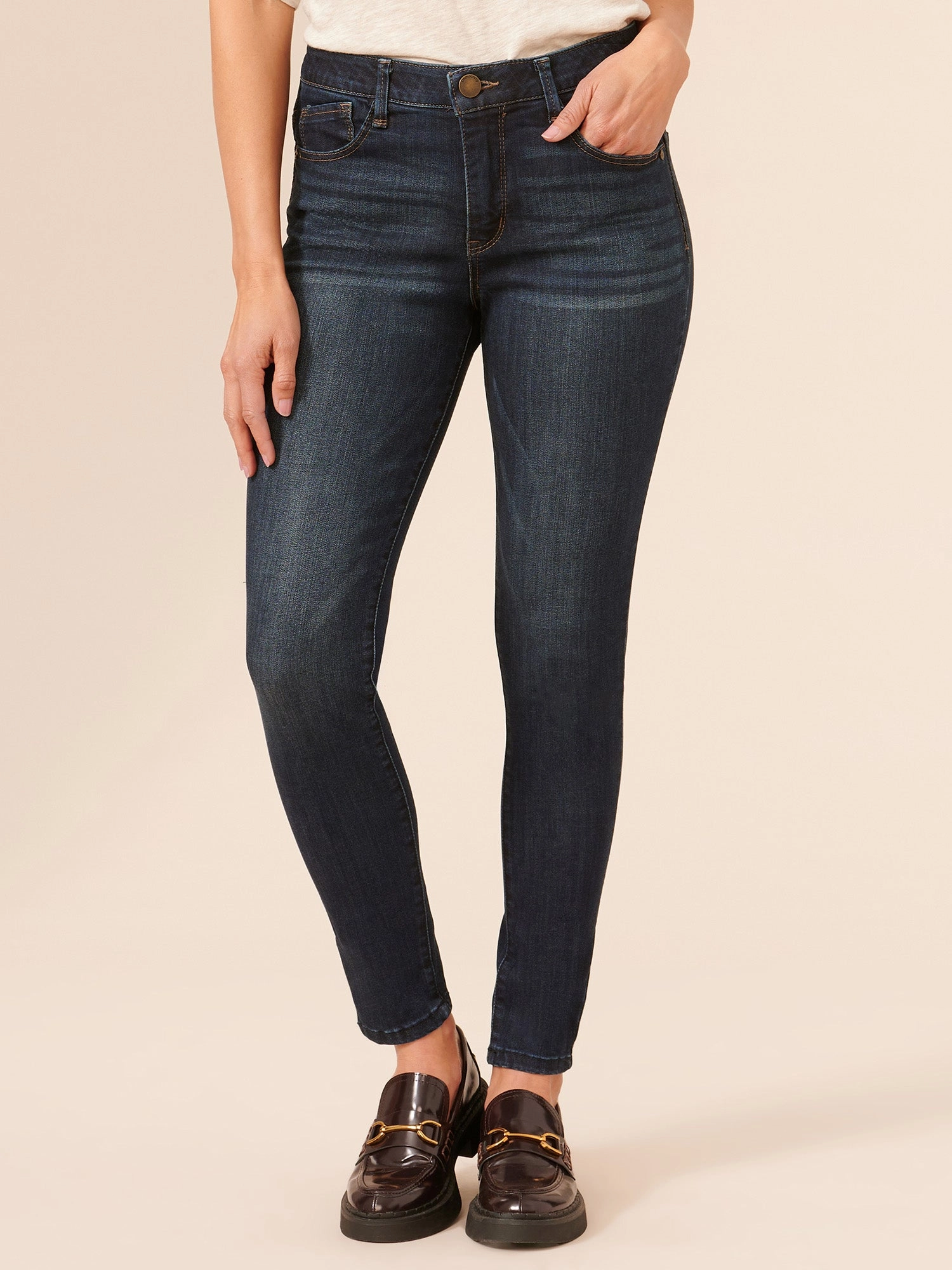 Perfect Basic Stretch Soft Luxe High Rise "Ab"solution? Ankle Length Skinny Jeans