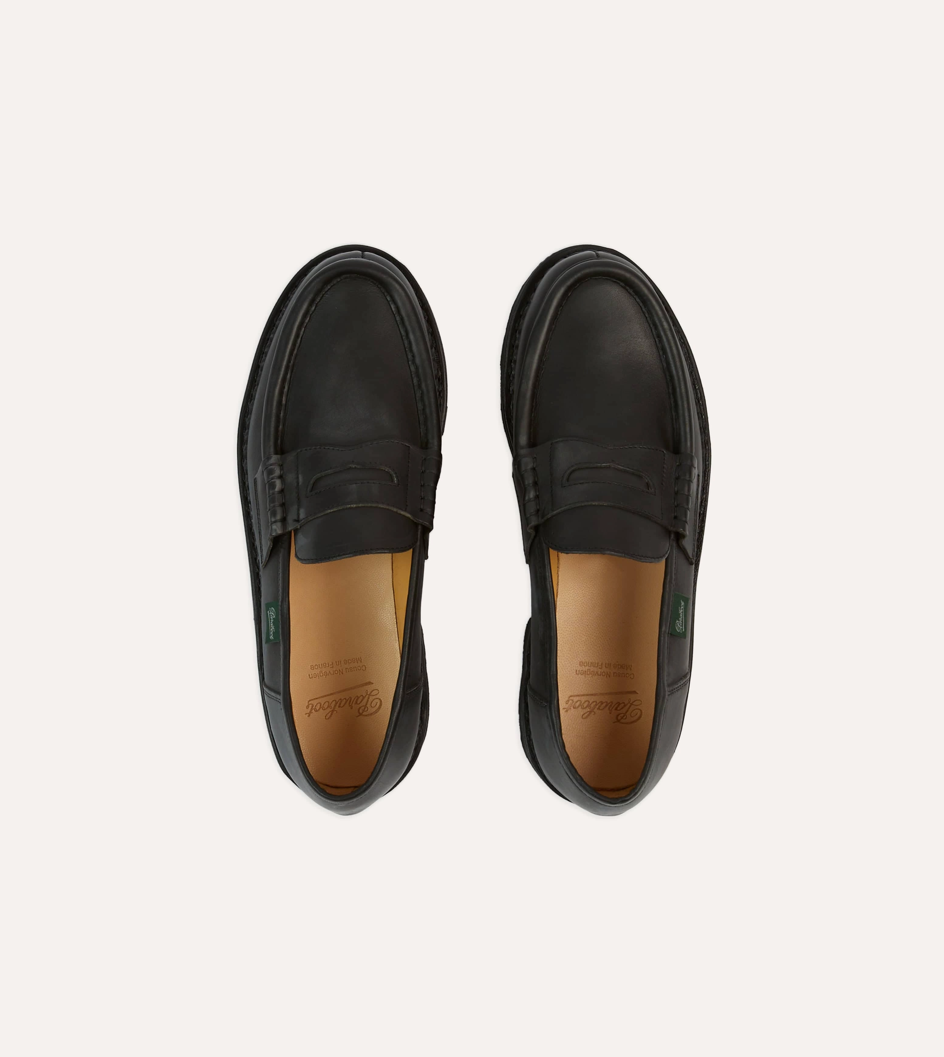 Paraboot Reims Black Leather Loafer Smart Uniform