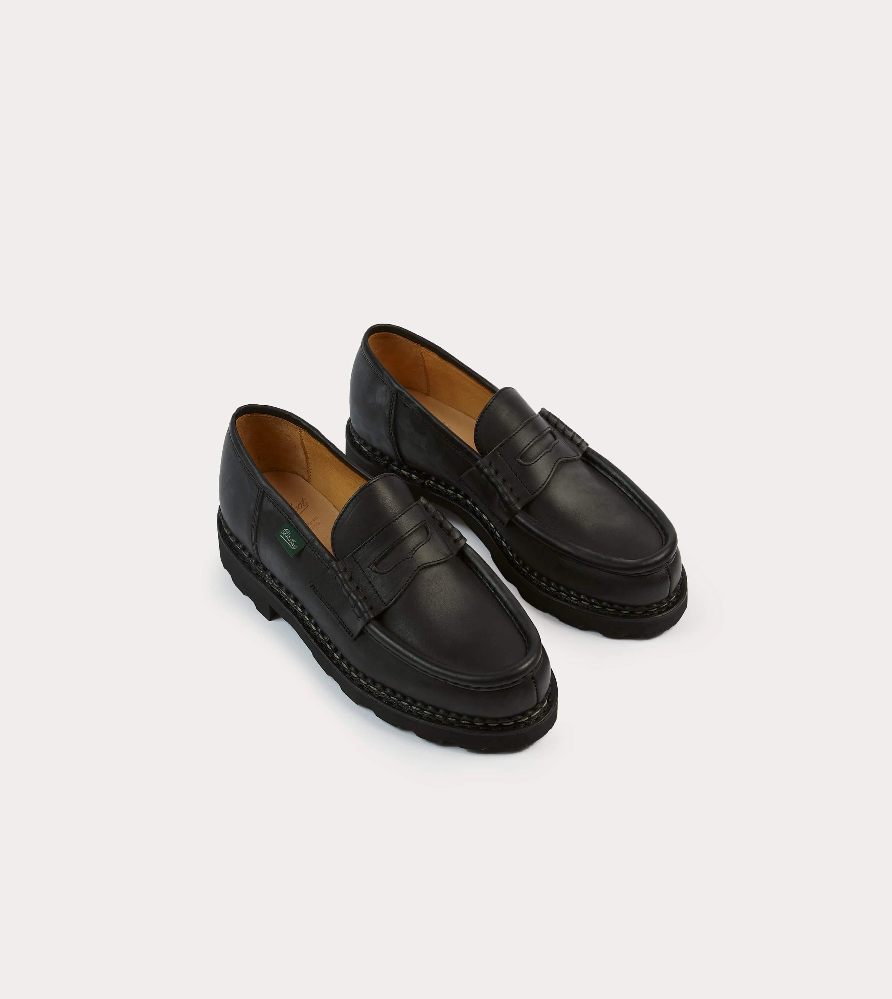 Paraboot Reims Black Leather Loafer Open Concept Easy Pace
