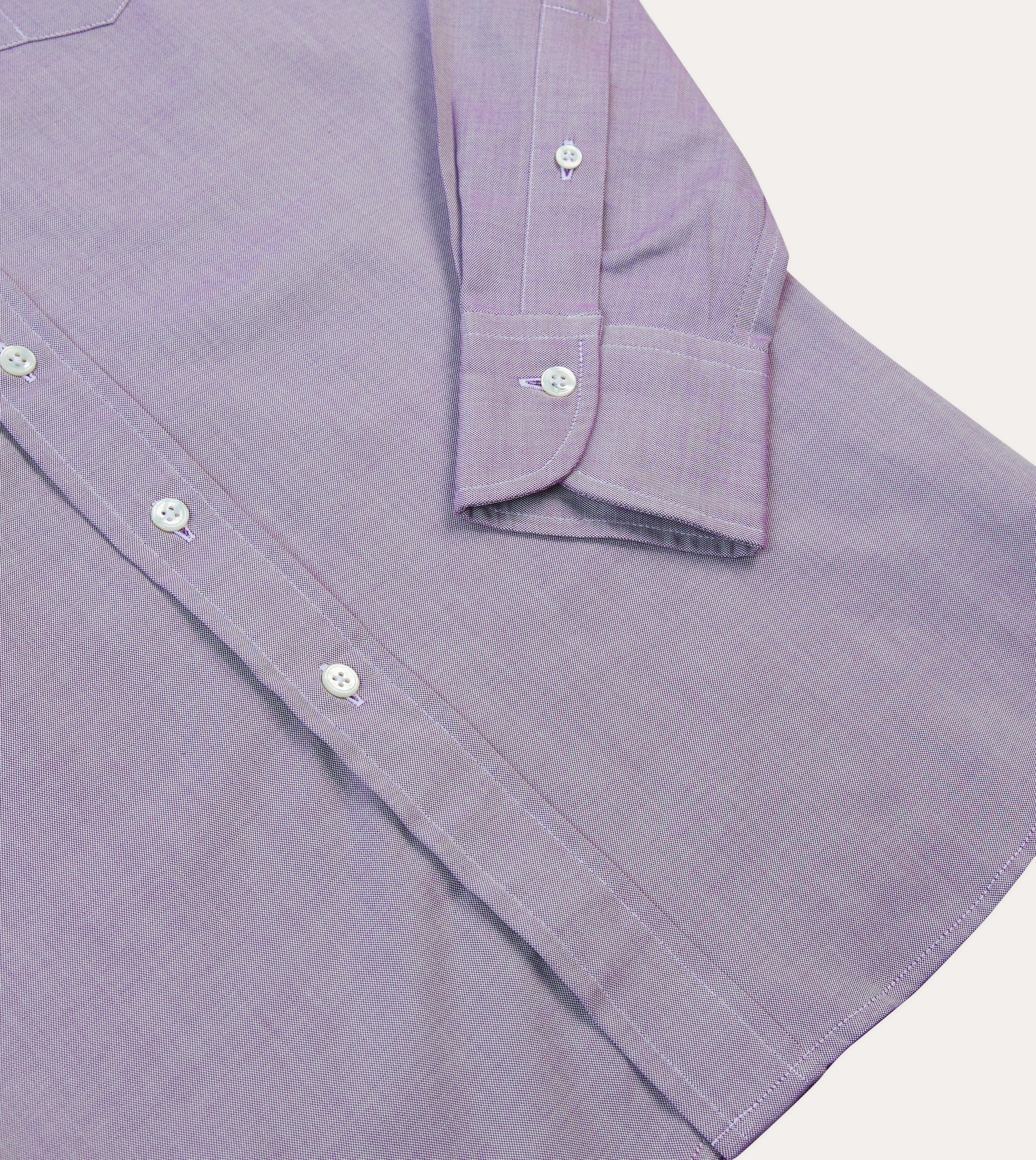 Lilac Pinpoint Oxford Cotton Cloth Button-Down Shirt Moisture Management Tech
