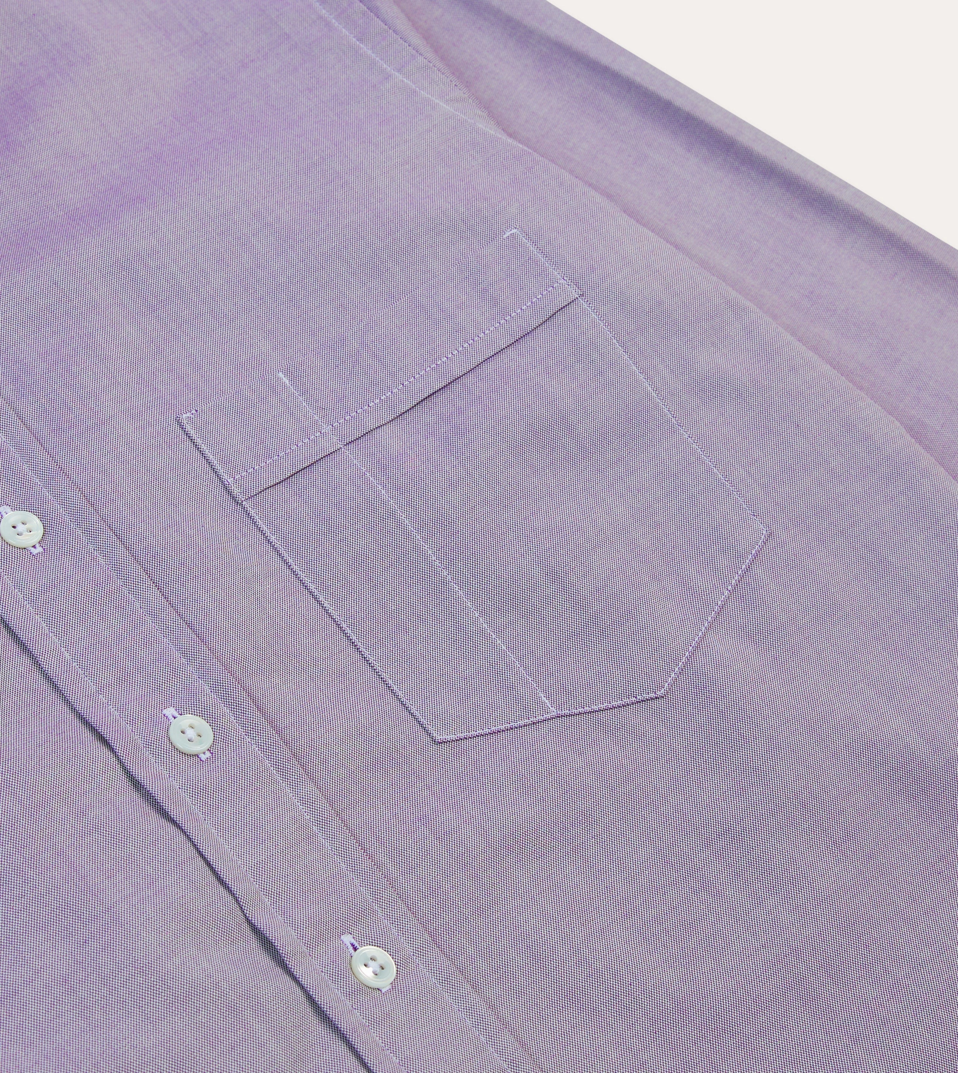 Lilac Pinpoint Oxford Cotton Cloth Button-Down Shirt Premium Finish stain resistant coating
