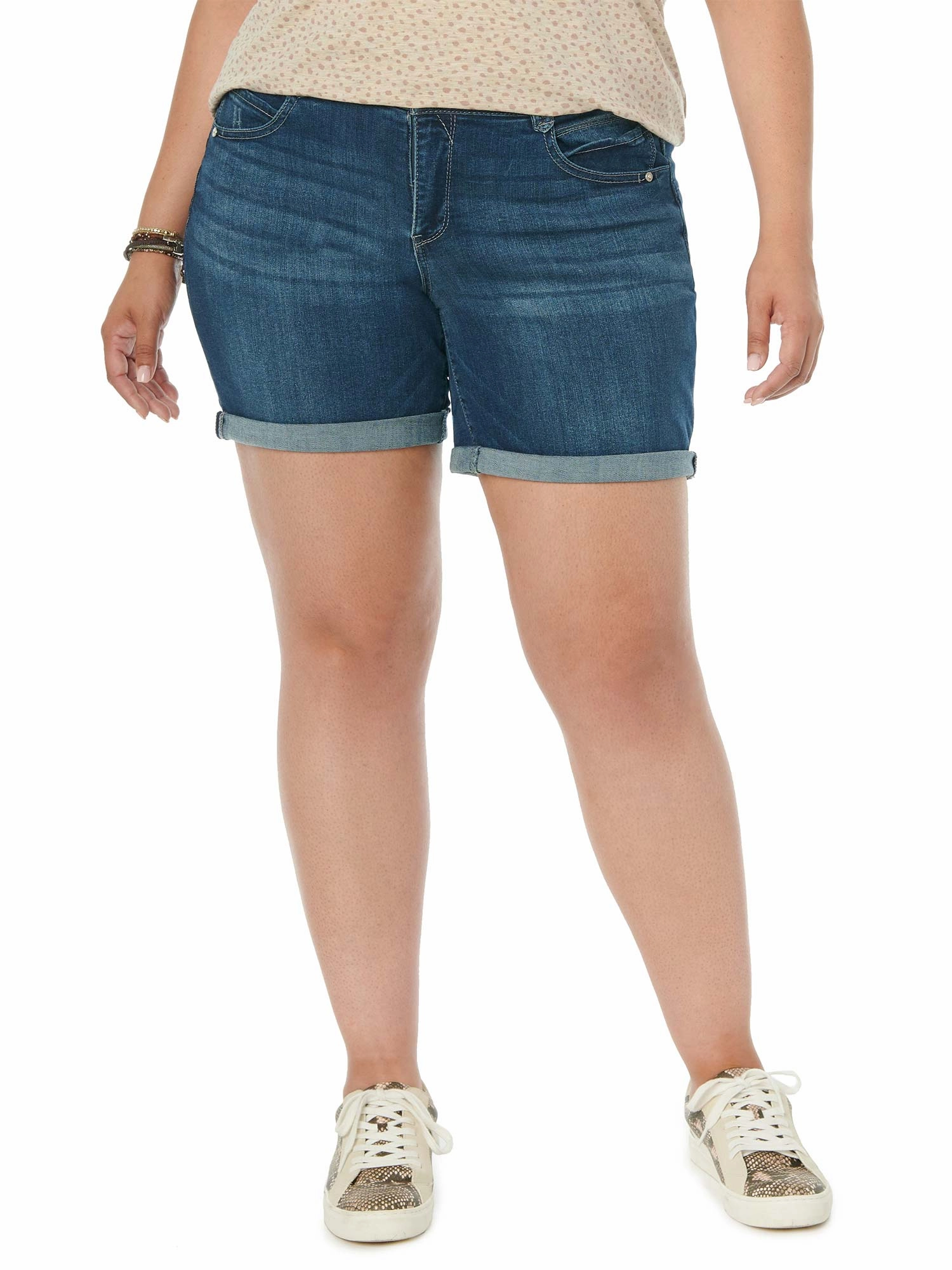 Go To Piece Leisure Ready "Ab"solution? 7" Blue Denim Plus Shorts