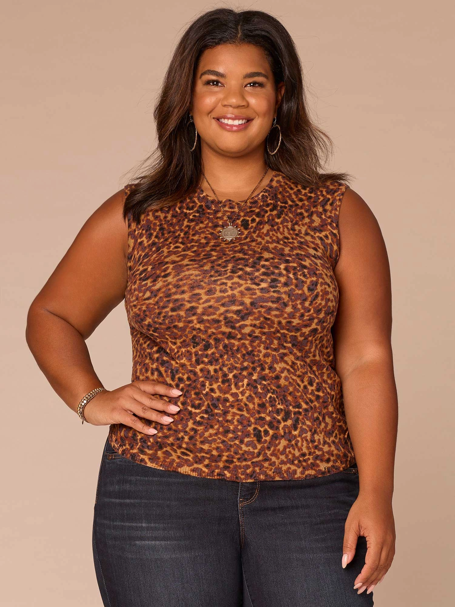 Extended Shoulder High Round Neck Ruched Printed Plus Size Sweater Winter Styling