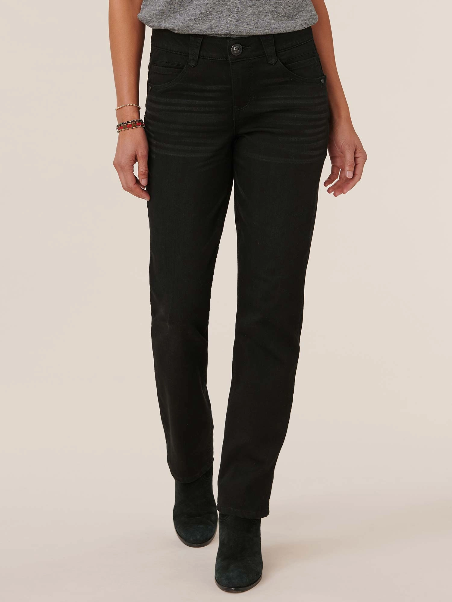 "Ab"solution? Petite Straight Leg Black Jeans Travel Outfit Chill Outfit Date Night